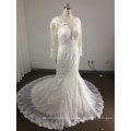 Mermaid Round Neck Ivory Wedding Dress